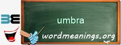 WordMeaning blackboard for umbra